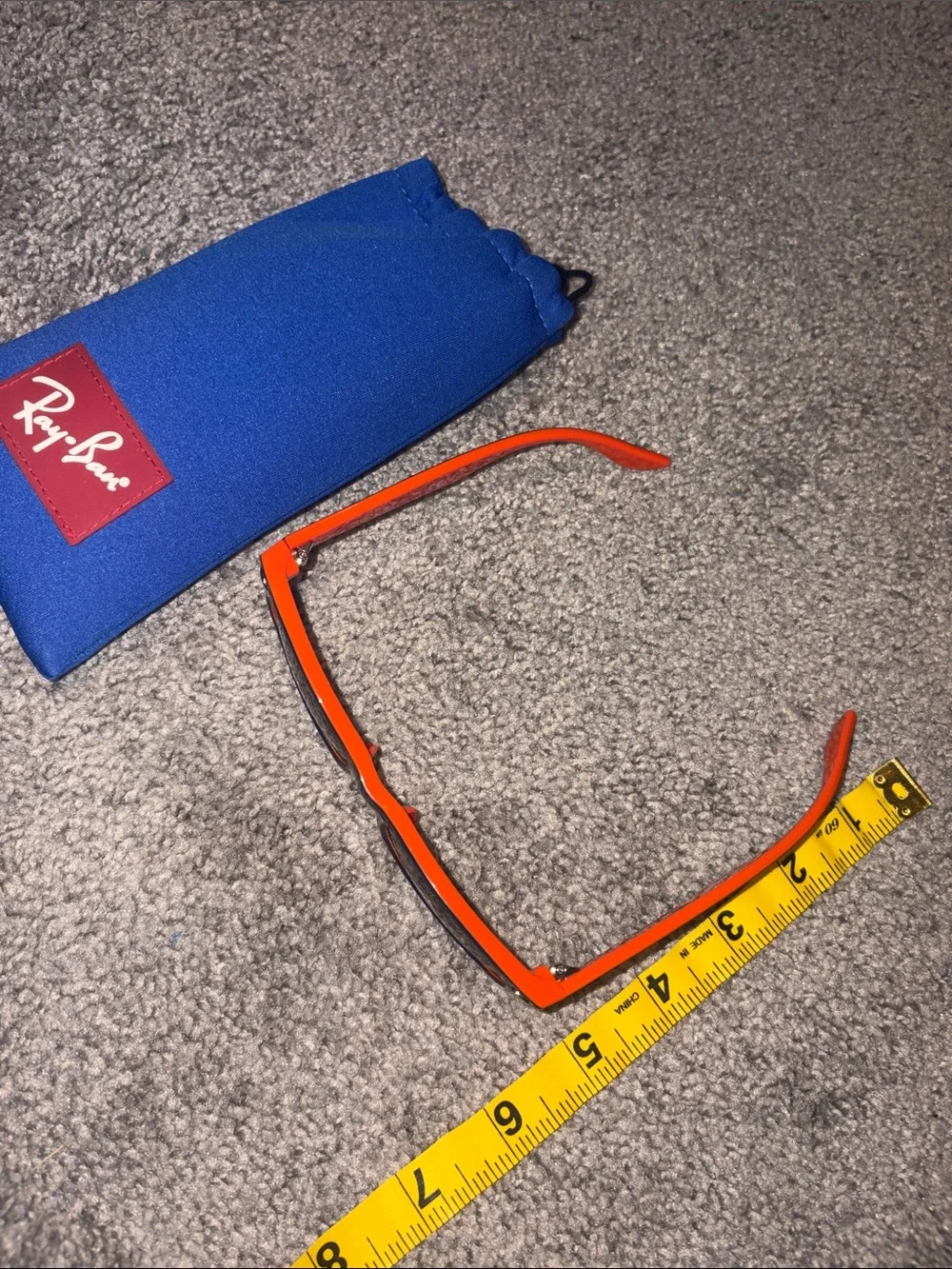 Small kid Ray Bans orange and navy